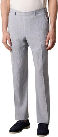 Brooks Brothers Seersucker Broek - Heren - Chinos - Blauw - W34 - Wol - Broeken