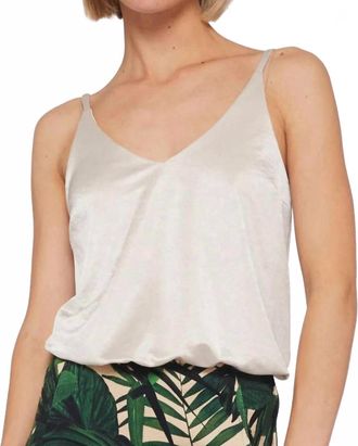 Vilagallo Zaira Knit Top In Beige