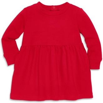primary Baby Cozy Pocket Dress in Cherry at Nordstrom, Size 12-18M