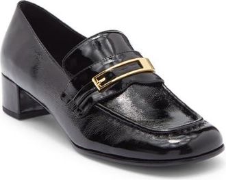 Jeffrey Campbell Book Smart Bit Loafer Pump in Black Crinkle Patent at Nordstrom, Size 7.5