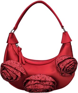 La Carrie Night Edition Satin Bag - Dames - Schoudertassen - Rood - ONE Size - Satijn - Tassen