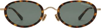 Fifth and Ninth Ciel 64mm Oversize Oval Sunglasses in Torte/Green at Nordstrom