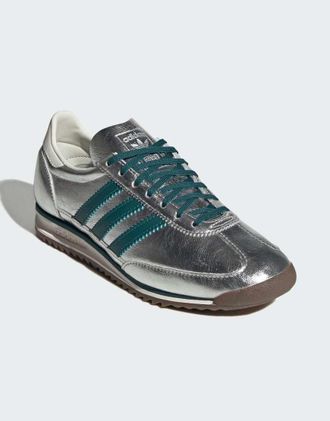 adidas Originals SL 72 OG - Sneakers metallizzato e verde-Argento