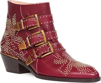 Chlo&eacute; Womens Grenat Leather Susanna Ankle Boots Buffalo