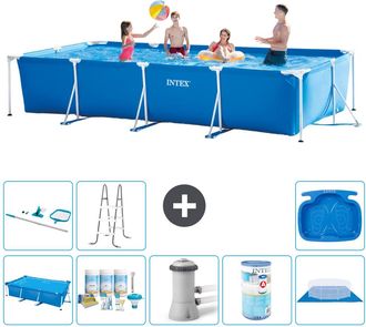 Intex Piscina Con Estructura Rectangular - 450x220x84 Cm - 7-piezas S30311