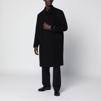 Prada Cappotto lungo in lana e cashmere nero