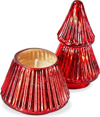 Tag Portobello Glass Tree Candle Red Sculpted Scented Christmas at Nordstrom