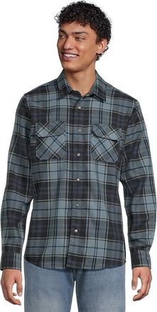 FlyLow Handlebar Tech Flannel Mens Clothing Ocean/Black Plaid : XL, Polyester