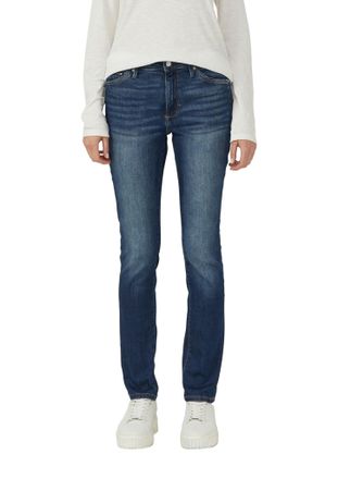 s.Oliver Slim-fit-Jeans S.OLIVER Betsy, Damen, Gr. 34, L&auml;nge 30, blau (dunkelblau), Denim/Jeans, Obermaterial: 84% Baumwolle, 14% Polyester, 2% Elasthan, slim 