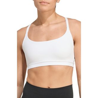 adidas Originals All Me Low Impact Sports Bra in White at Nordstrom, Size X-Small