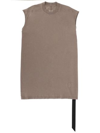 Rick Owens Tarp-T Oversized Asymmetrical Strap Cotton Tank Top