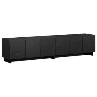 vidaXL Soporte De Tv 179,5 X 34,5 X 40 Cm Negro Madera De Ingenier&iacute;a Vidaxl