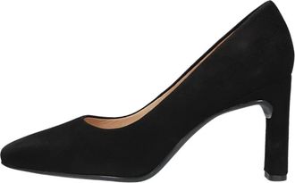 Unisa Zwarte Su&egrave;de Pump Waba - Dames - Pumps - Zwart - 40 EU - Su&egrave;de - Schoenen