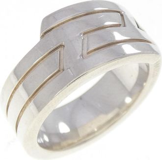 Herm&egrave;s Silver Silver 925 Band Ring (Pre-Owned)