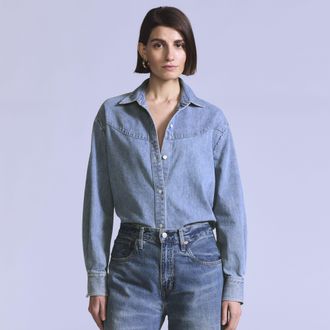 Levi's Rider Shirt - Womens - XS - Blue
