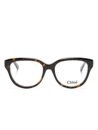 Chlo&eacute; square-frame glasses - women - Acetate - 53 - Brown