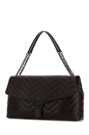 Gucci Womens Hbg Gg Harmont Chocolchocolchoco Calf Skinvarnishplexiglass Borse A Mano Bag