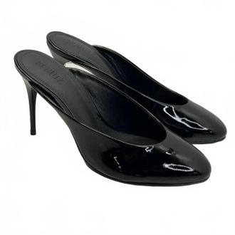 Schutz Womens Geraldine Leather Heels In Black