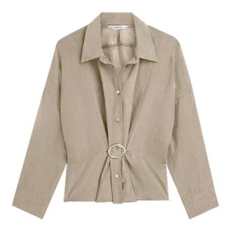 Summum Overhemden, Dames, Beige, M, Wear Your Way Blouse