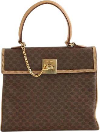 Celine Pre-owned Handbags, female, Brown, Size: ONE SIZE Pre-owned Gancini Macadam Handbag