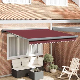 vidaXL Toldo Retr&aacute;ctil Autom&aacute;tico Burdeos 300x250 Cm Vidaxl