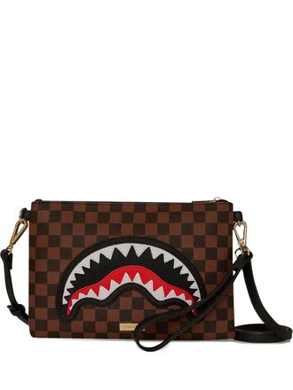 Sprayground Sawtooth Sharks in Paris clutch bag - unisex - PVC - One Size - Brown