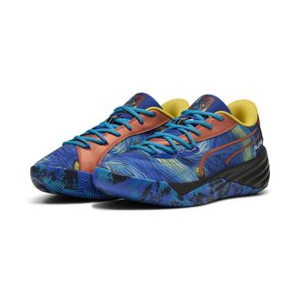 Puma Unisex All-Pro NITRO SQD Dylan Exhibit Basketball Boots - Blue Rubber - Size UK 10.5
