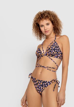 Lascana Bikini-Hose LSCN BY LASCANA Lavista, Damen, Gr. 38, N-Gr, schwarz (schwarz bedruckt), Recycling-Polyamid, bedruckt, Badehosen Bikini-Hose, besonders k