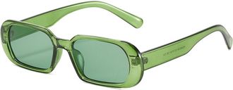 Generic Small Frame Vacation Men Sunglasses Outdoor Commuter Women Driving Sun Glasses(Green)