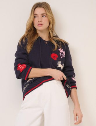 Nobody's Child Navy Seascape Jumper