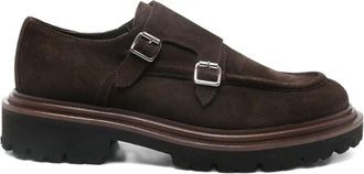 Marechiaro 1962 buckle suede monk shoes - men - Calf Suede/Calf Leather/Rubber - 41 - Brown