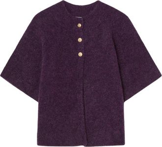 Busnel Vilanie Cardigan - Dames - Vesten - Paars - S - Wol - Truien & Vesten