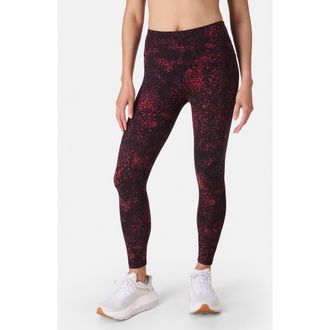 Sweaty Betty Power Pocket Workout 7/8 Leggings in Red Tortoise Print at Nordstrom, Size X-Small