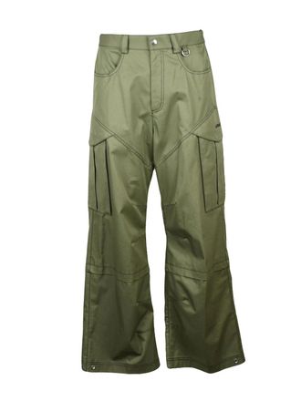 Off-white Military-Inspired Cargo Pants With Wide Leg Silhouette