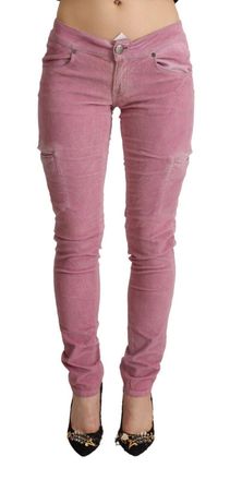 Acht Cotton Low Waist Skinny blue Cargo Womens Jeans