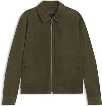 HUGO BOSS H-Malbano 7 Jacket - Heren - Leren en Su&egrave;de Jassen - Groen - 3XL - Leer - Jassen