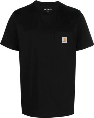 Carhartt Work in Progress logo-patch T-shirt - men - Cotton - S - BLACK