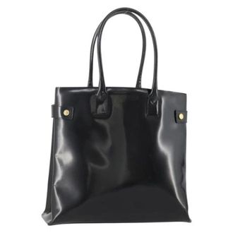 Gucci Pre-owned Tote Bags, female, Black, Size: ONE SIZE Pre-owned Vintage Patent Leather Tote Bag
