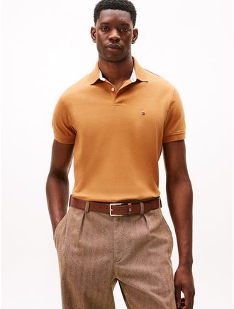 Tommy Hilfiger Mens Regular Fit Stretch Tommy Polo - Brown - XXL