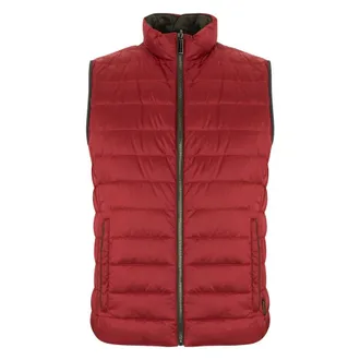 Moorer Vests, male, Red, Size: M Modern Padded Gilet