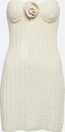 Magda Butrym Floral-applique strapless minidress