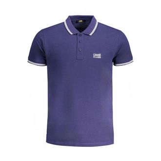 Cavalli Blue Cotton Men Polo Mens Shirt