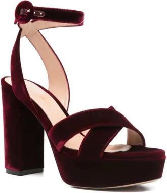 Gianvito Rossi Dames, Schoenen, Rood, Maat: 39 EU Velours
