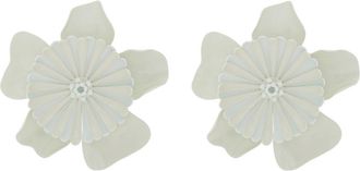 Chlo&eacute; The Chlo&eacute; Bloom Enamelled Clip-on Drop Earrings - White - One Size