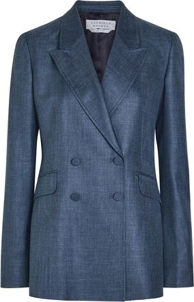 Gabriela Hearst Angela Double-breasted Wool and Silk-blend Blazer - Denim - 42 (UK10 / S)