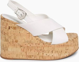 Schutz Womens Jennifer Wedge Sandal In White