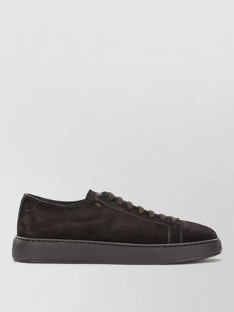 Santoni suede low-top sneakers