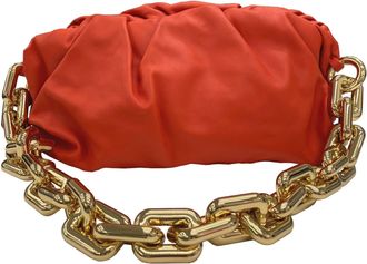 Bottega Veneta Orange Leather Clutch Bag (Pre-Owned)