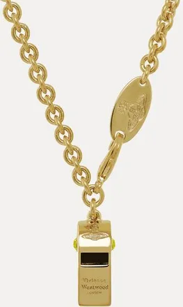 Vivienne Westwood Whistle Necklace Gold-yellow-enamel-citrine-crystal Gold-yellow-enamel-citrine-crystal Women