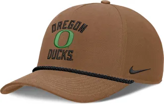 Nike Oregon 2026 Military Appreciation Rope Rise Nike Mens College Adjustable Hat in Brown | NC962EAUON-7AL